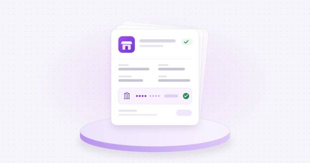 Illustration of a vendor master data record with verified bank details
